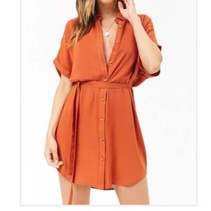 Forever 21 Burnt orange button down dress